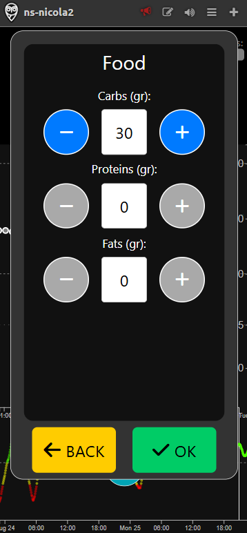 Carb Correction entry