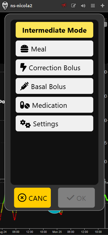 Intermediate mode interface